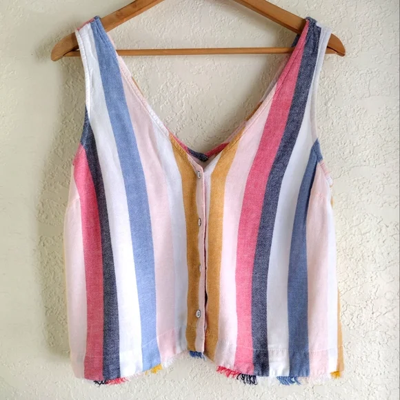 Bella Dahl Sleeveless Striped Blouse - Picture 2 of 6